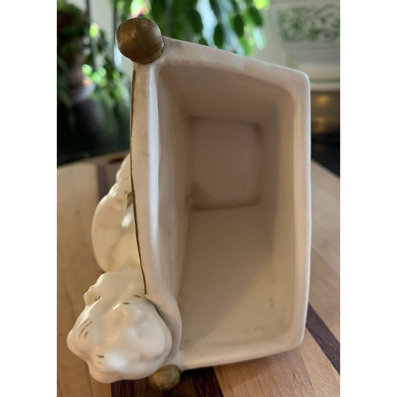 Vintage Inarco ceramic Christmas Cherub playing a harp vase - Picture 6 of 9